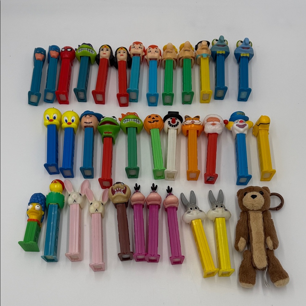 Vintage Assortment Character Pez Dispensers Marvel Disney Christmas Flintstones